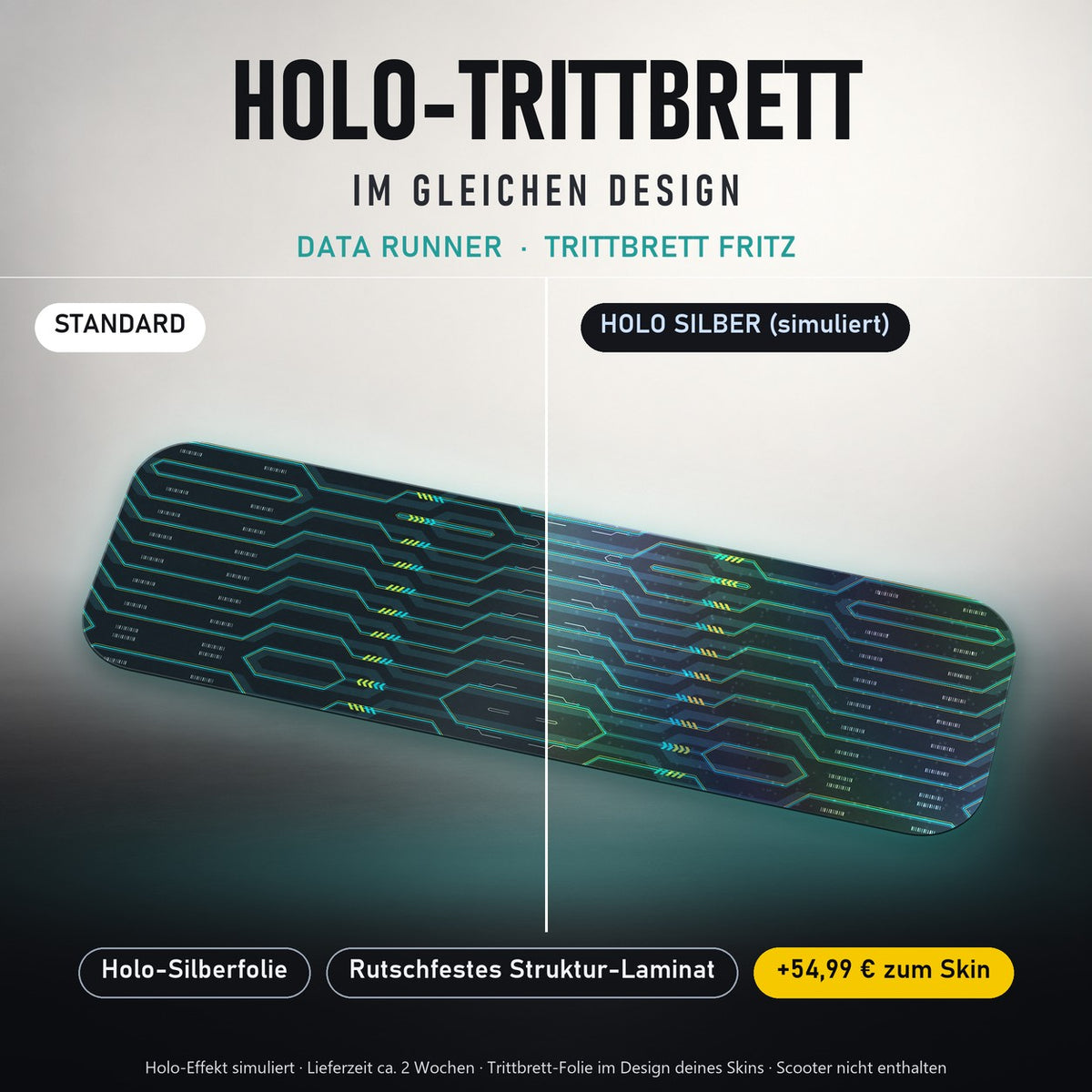 Holo-Trittbrett im gleichen Design – DATA RUNNER für TRITTBRETT FRITZ, Holo-Effekt simuliert (+54,99 €)