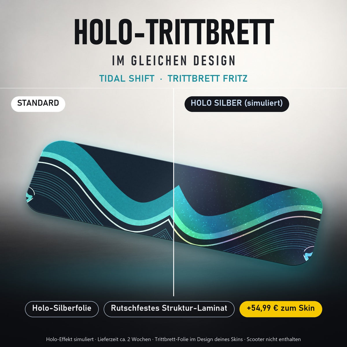Holo-Trittbrett im gleichen Design – TIDAL SHIFT für TRITTBRETT FRITZ, Holo-Effekt simuliert (+54,99 €)