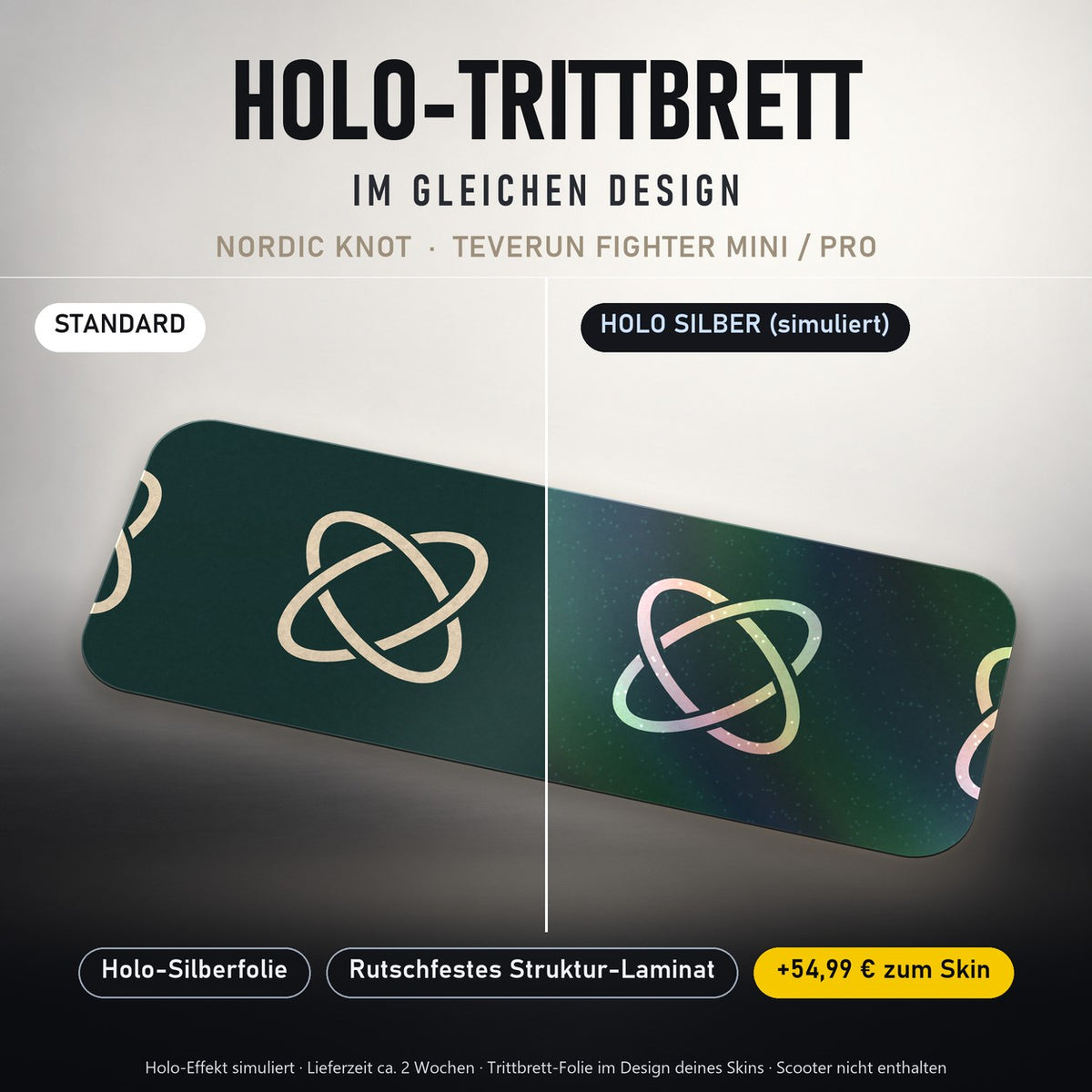 Holo-Trittbrett im gleichen Design – NORDIC KNOT für TEVERUN FIGHTER MINI / PRO, Holo-Effekt simuliert (+54,99 €)