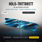 Holo-Trittbrett im gleichen Design – BLUE & WHITE CHAOS für SEGWAY NINEBOT E3 / E3 PRO, Holo-Effekt simuliert (+54,99 €)