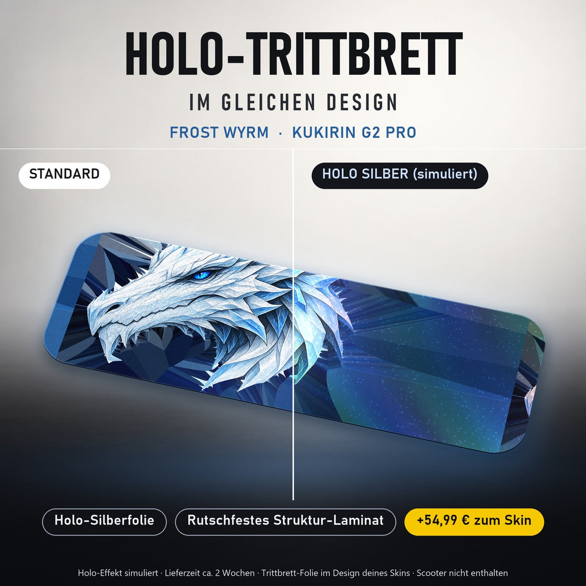Holo-Trittbrett im gleichen Design – FROST WYRM für KUKIRIN G2 PRO, Holo-Effekt simuliert (+54,99 €)