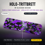 Holo-Trittbrett im gleichen Design – PURPLE CYBER CAMOUFLAGE für APOLLO CITY / CITY PRO (2022–2024), Holo-Effekt simuliert (+54,99 €)
