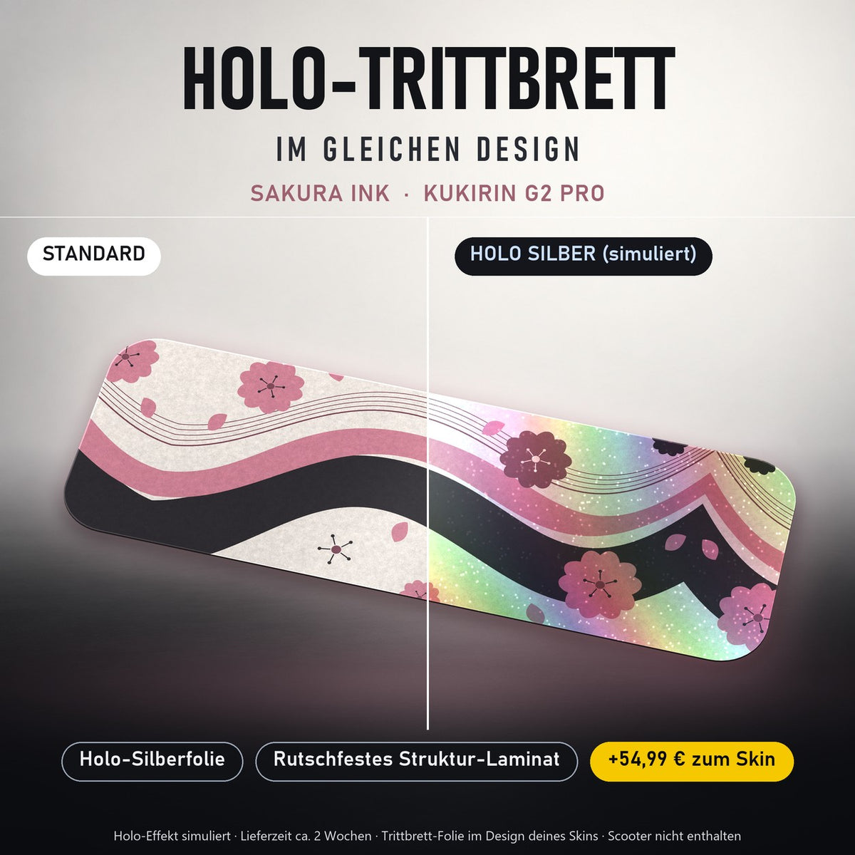 Holo-Trittbrett im gleichen Design – SAKURA INK für KUKIRIN G2 PRO, Holo-Effekt simuliert (+54,99 €)