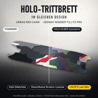 Holo-Trittbrett im gleichen Design – URBAN RED CAMO für SEGWAY NINEBOT F3 / F3 PRO, Holo-Effekt simuliert (+54,99 €)