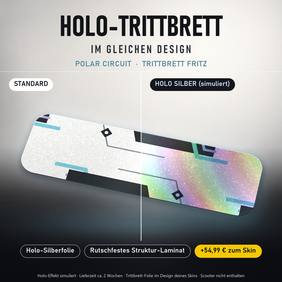 Holo-Trittbrett im gleichen Design – POLAR CIRCUIT für TRITTBRETT FRITZ, Holo-Effekt simuliert (+54,99 €)