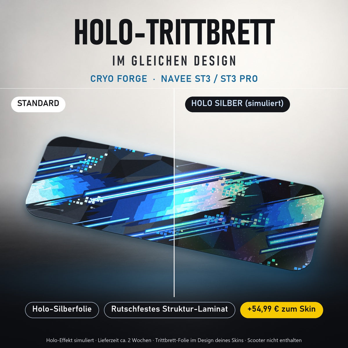 Holo-Trittbrett im gleichen Design – CRYO FORGE für NAVEE ST3 / ST3 PRO, Holo-Effekt simuliert (+54,99 €)