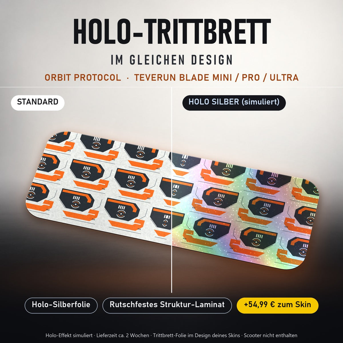 Holo-Trittbrett im gleichen Design – ORBIT PROTOCOL für TEVERUN BLADE MINI / PRO / ULTRA, Holo-Effekt simuliert (+54,99 €)