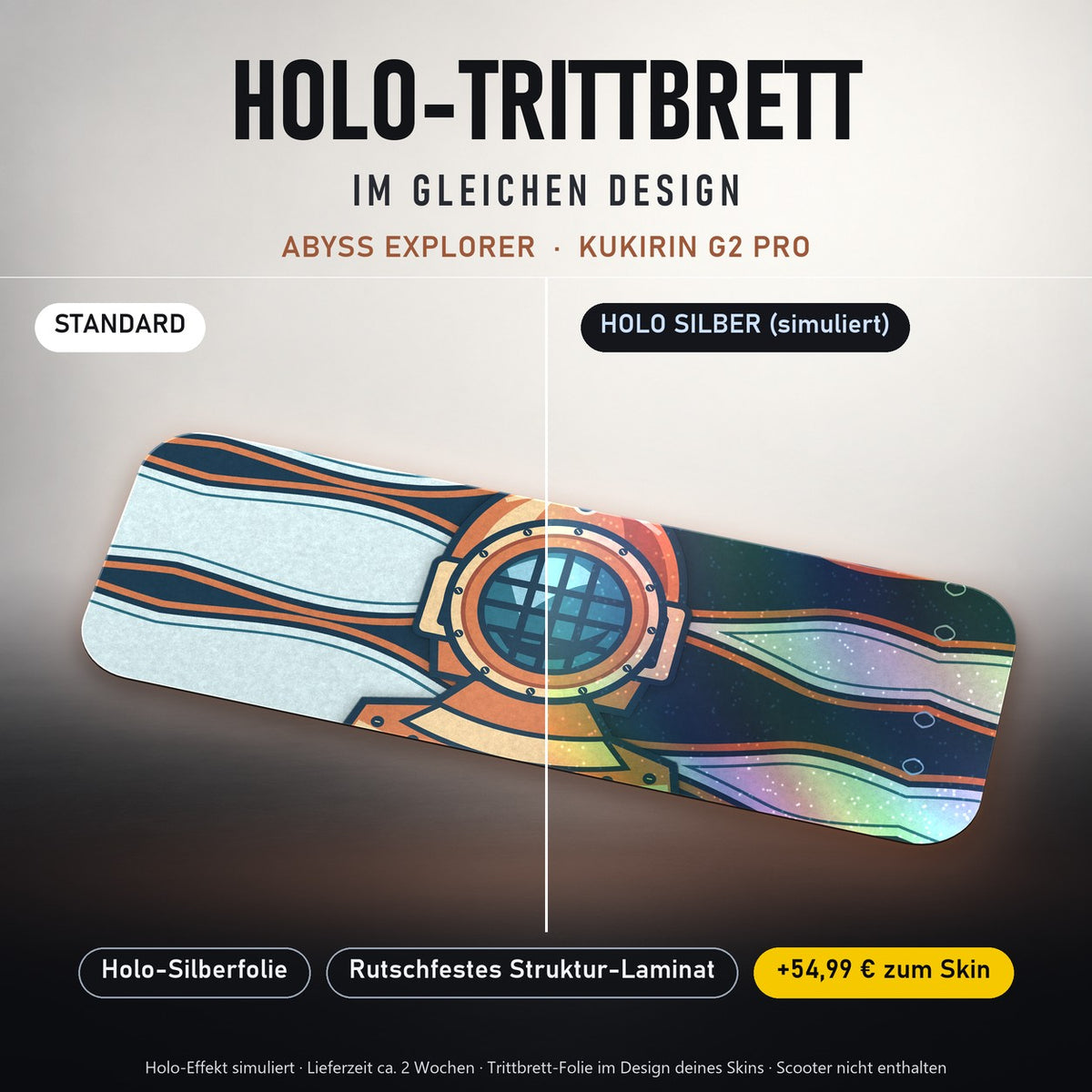 Holo-Trittbrett im gleichen Design – ABYSS EXPLORER für KUKIRIN G2 PRO, Holo-Effekt simuliert (+54,99 €)
