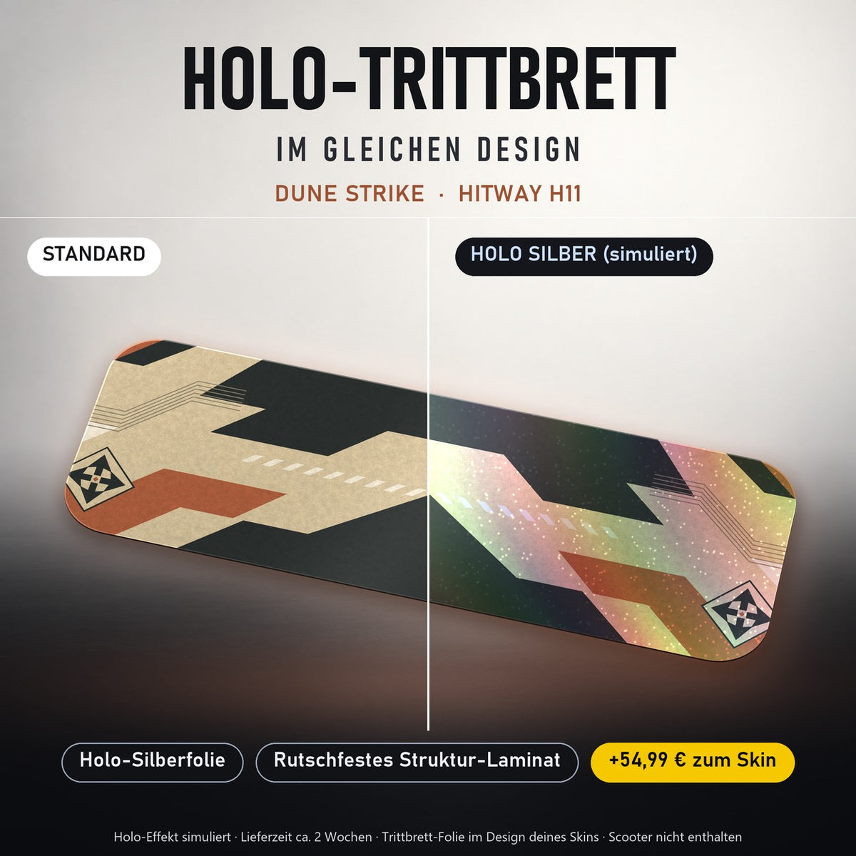 Holo-Trittbrett im gleichen Design – DUNE STRIKE für HITWAY H11, Holo-Effekt simuliert (+54,99 €)