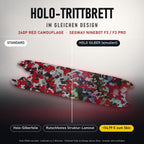 Holo-Trittbrett im gleichen Design – 240P RED CAMOUFLAGE für SEGWAY NINEBOT F3 / F3 PRO, Holo-Effekt simuliert (+54,99 €)