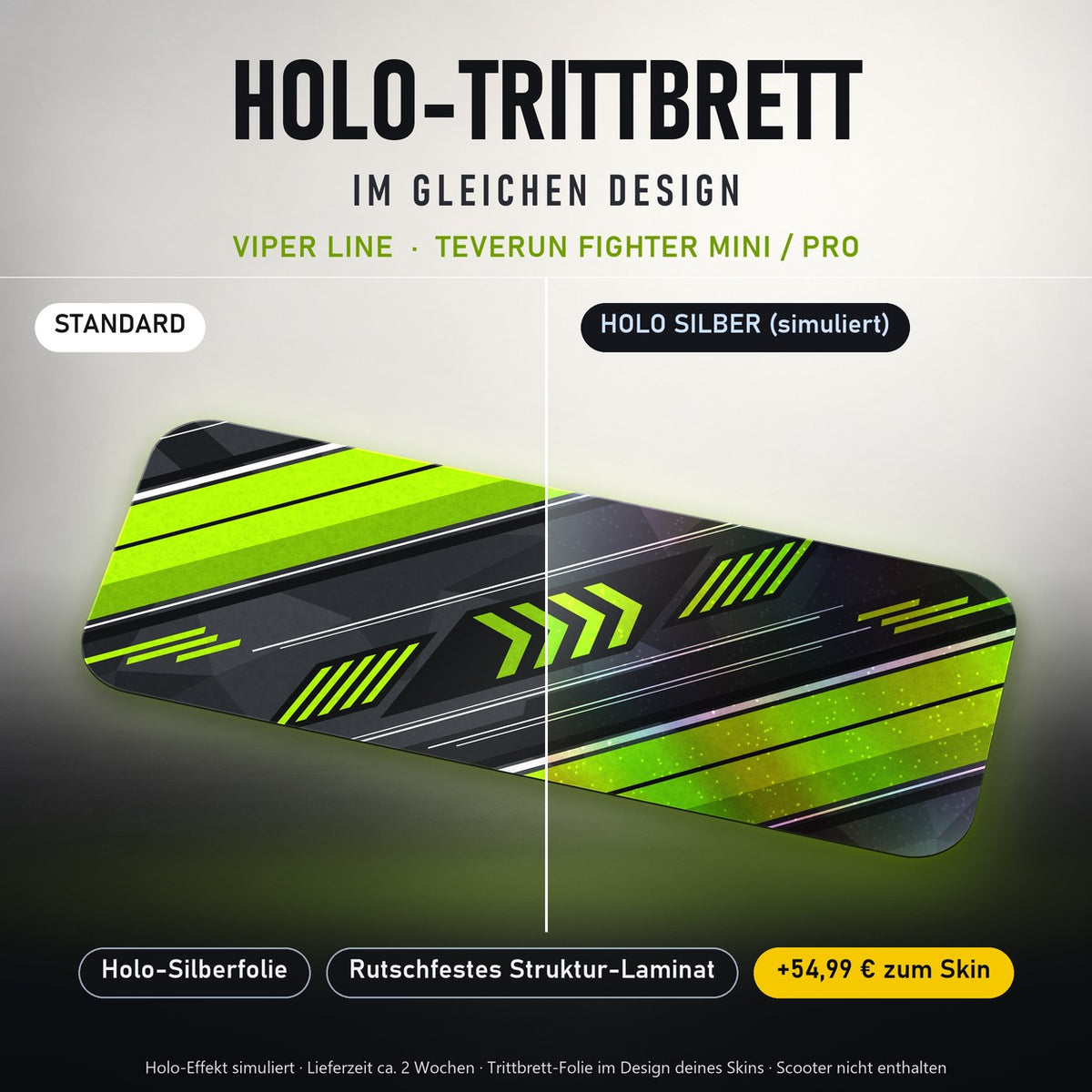 Holo-Trittbrett im gleichen Design – VIPER LINE für TEVERUN FIGHTER MINI / PRO, Holo-Effekt simuliert (+54,99 €)