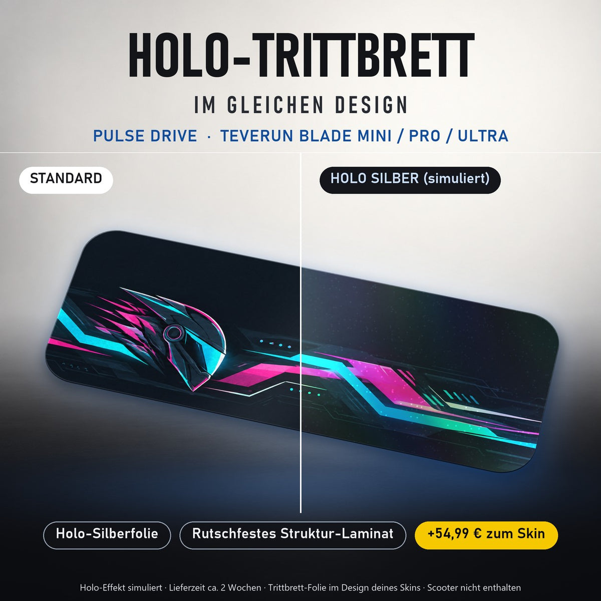 Holo-Trittbrett im gleichen Design – PULSE DRIVE für TEVERUN BLADE MINI / PRO / ULTRA, Holo-Effekt simuliert (+54,99 €)