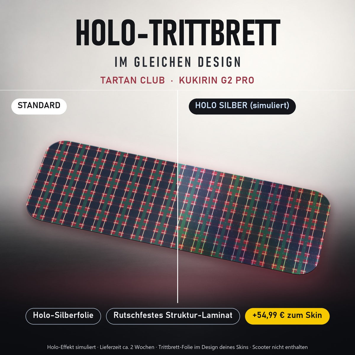 Holo-Trittbrett im gleichen Design – TARTAN CLUB für KUKIRIN G2 PRO, Holo-Effekt simuliert (+54,99 €)