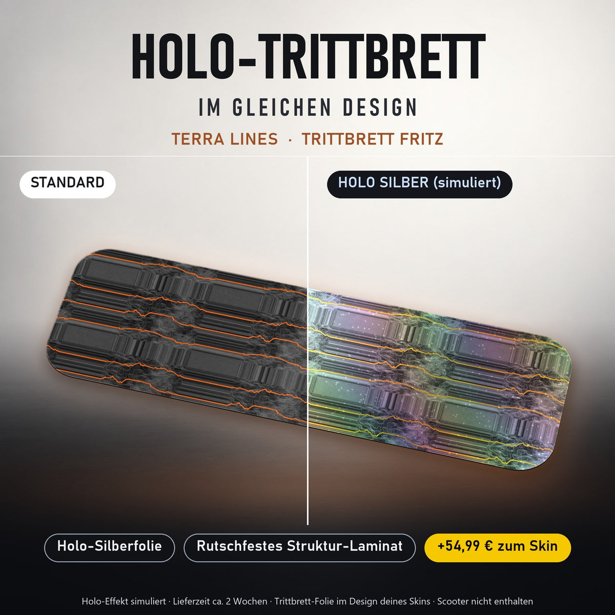 Holo-Trittbrett im gleichen Design – TERRA LINES für TRITTBRETT FRITZ, Holo-Effekt simuliert (+54,99 €)