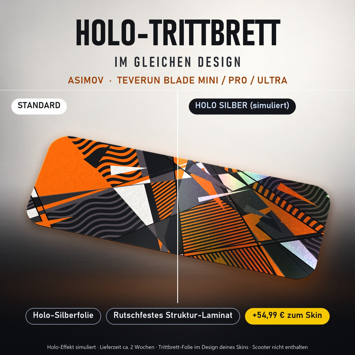 Holo-Trittbrett im gleichen Design – ASIMOV für TEVERUN BLADE MINI / PRO / ULTRA, Holo-Effekt simuliert (+54,99 €)