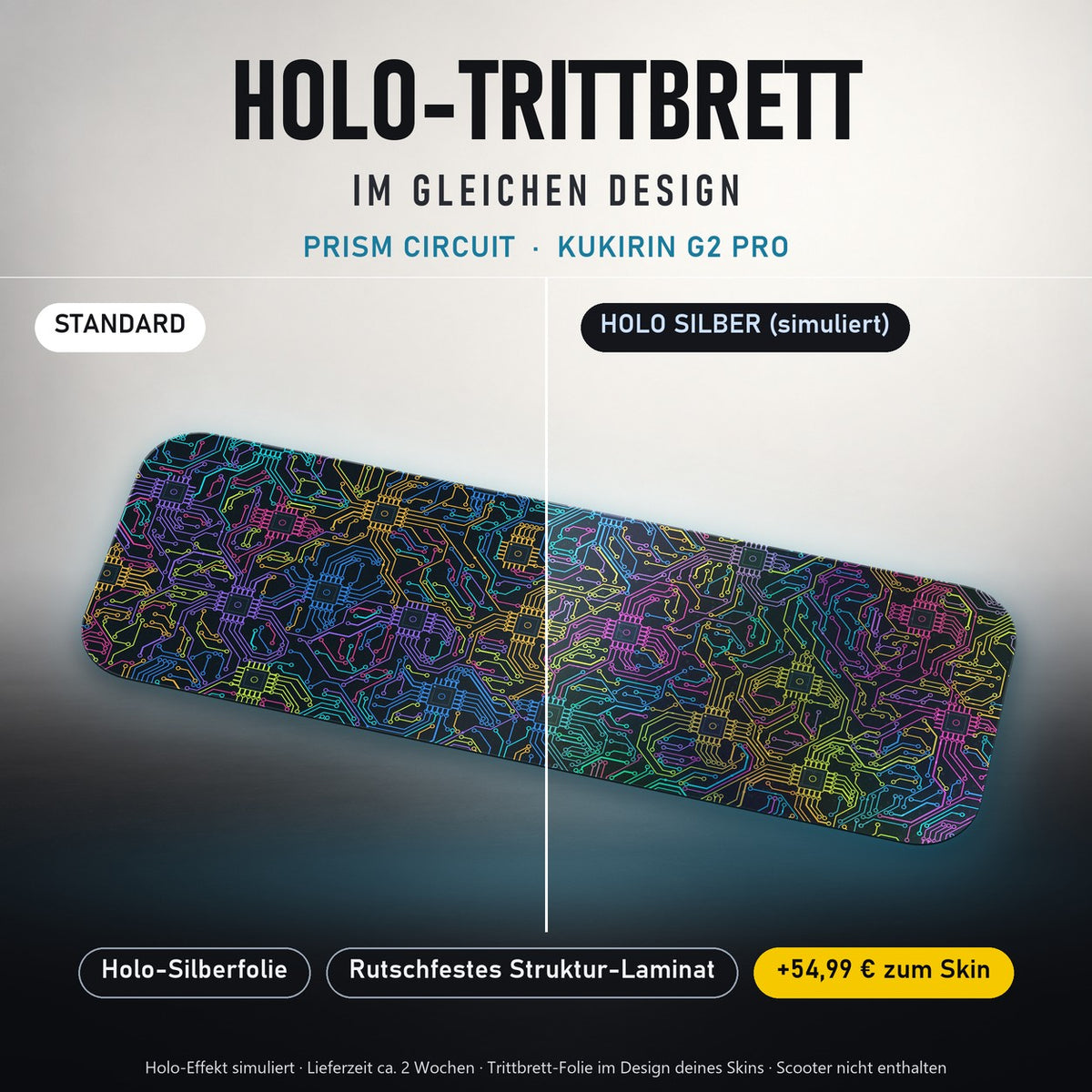Holo-Trittbrett im gleichen Design – PRISM CIRCUIT für KUKIRIN G2 PRO, Holo-Effekt simuliert (+54,99 €)