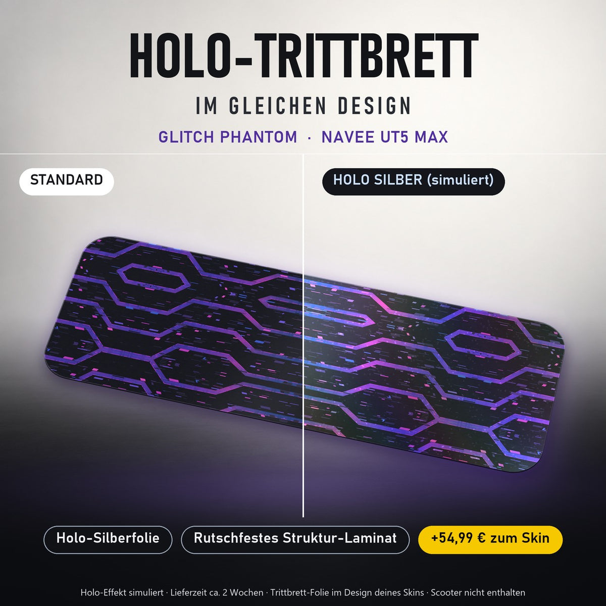 Holo-Trittbrett im gleichen Design – GLITCH PHANTOM für NAVEE UT5 MAX, Holo-Effekt simuliert (+54,99 €)