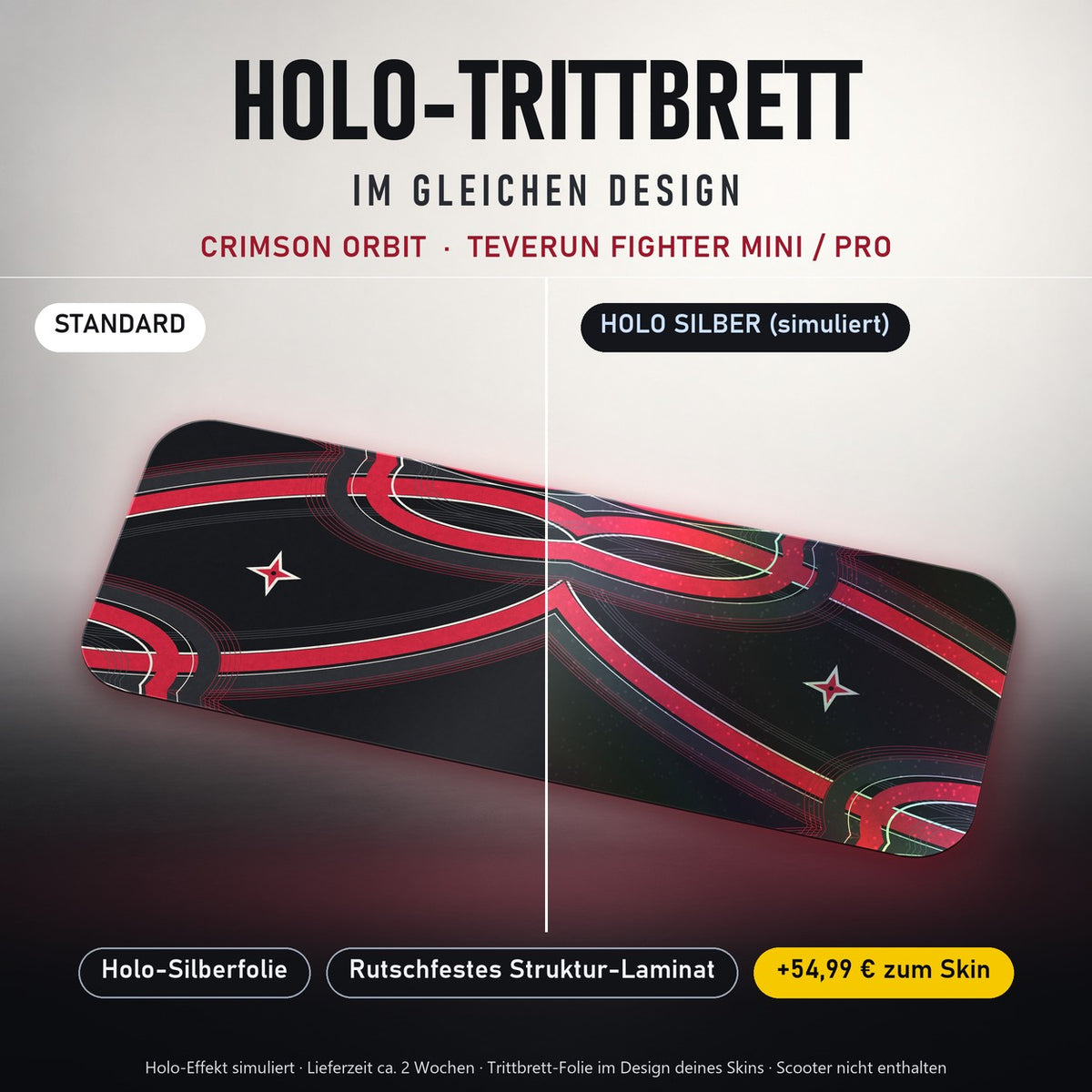 Holo-Trittbrett im gleichen Design – CRIMSON ORBIT für TEVERUN FIGHTER MINI / PRO, Holo-Effekt simuliert (+54,99 €)