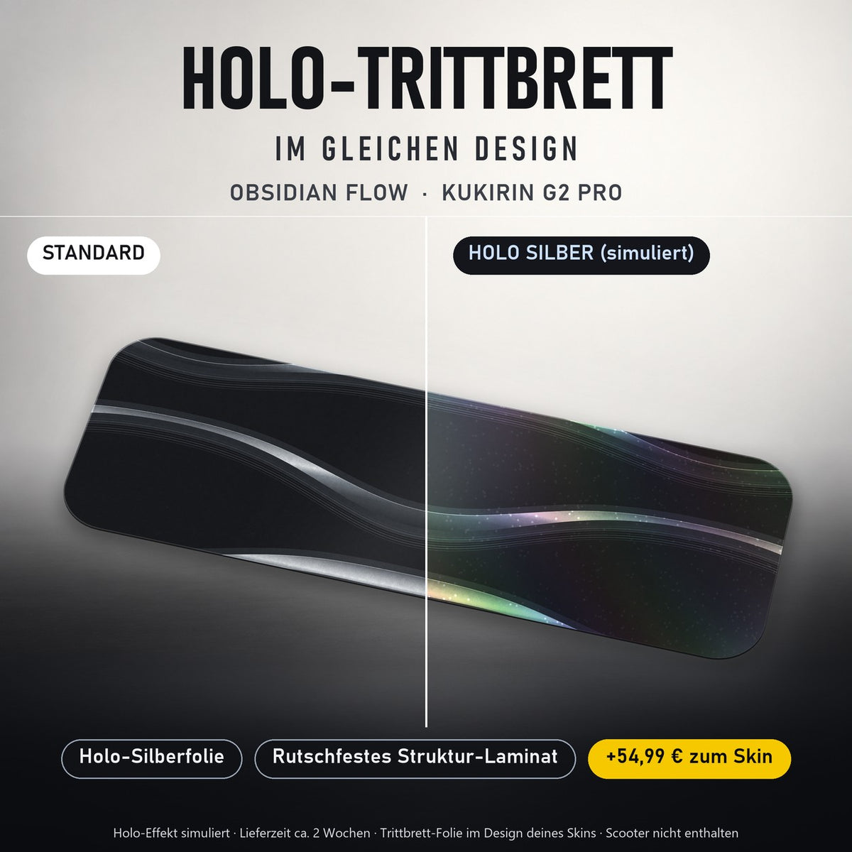 Holo-Trittbrett im gleichen Design – OBSIDIAN FLOW für KUKIRIN G2 PRO, Holo-Effekt simuliert (+54,99 €)