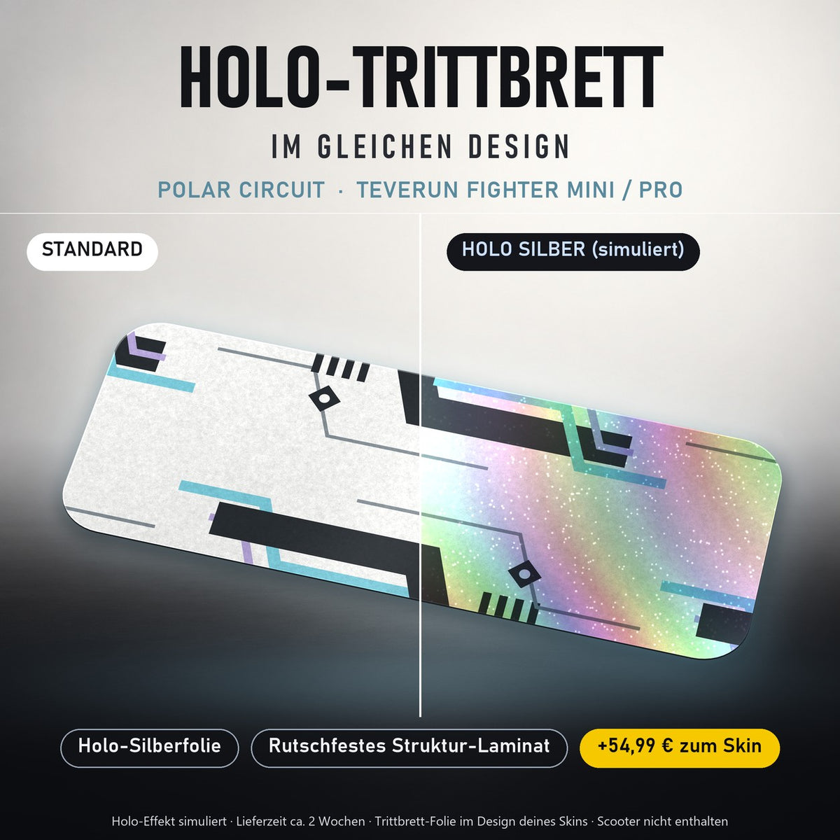 Holo-Trittbrett im gleichen Design – POLAR CIRCUIT für TEVERUN FIGHTER MINI / PRO, Holo-Effekt simuliert (+54,99 €)