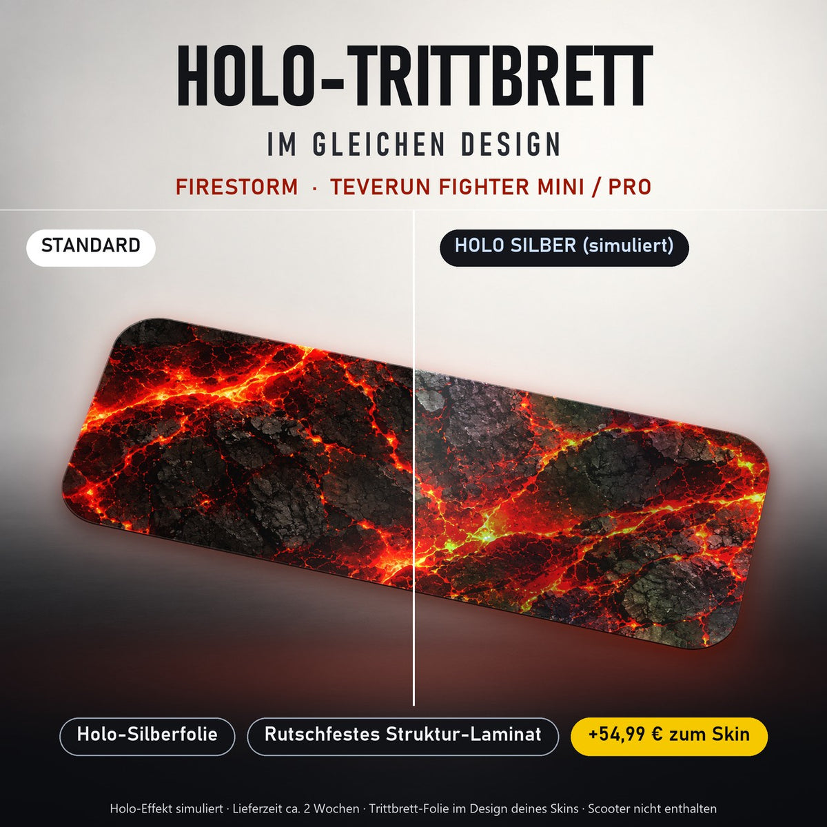 Holo-Trittbrett im gleichen Design – FIRESTORM für TEVERUN FIGHTER MINI / PRO, Holo-Effekt simuliert (+54,99 €)