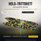 Holo-Trittbrett im gleichen Design – YELLOW CYBER CAMOUFLAGE für SEGWAY NINEBOT F3 / F3 PRO, Holo-Effekt simuliert (+54,99 €)