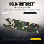 Holo-Trittbrett im gleichen Design – GREEN CYBER CAMOUFLAGE für SEGWAY NINEBOT F3 / F3 PRO, Holo-Effekt simuliert (+54,99 €)