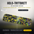 Holo-Trittbrett im gleichen Design – YELLOW CYBER CAMOUFLAGE für XIAOMI ELECTRIC SCOOTER 6, Holo-Effekt simuliert (+54,99 €)