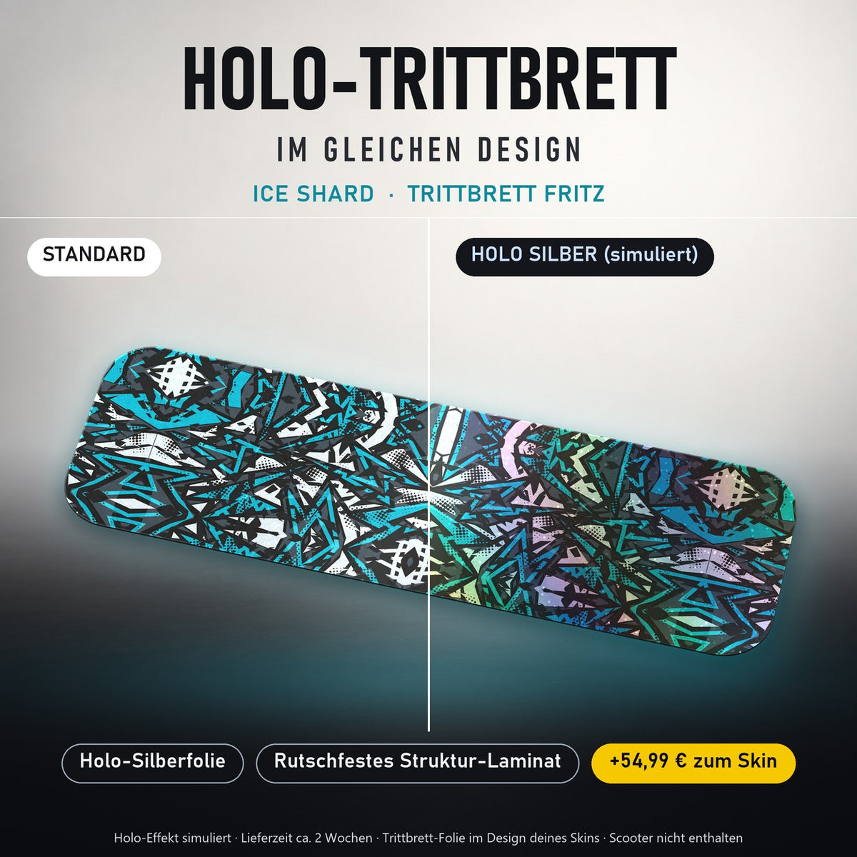 Holo-Trittbrett im gleichen Design – ICE SHARD für TRITTBRETT FRITZ, Holo-Effekt simuliert (+54,99 €)