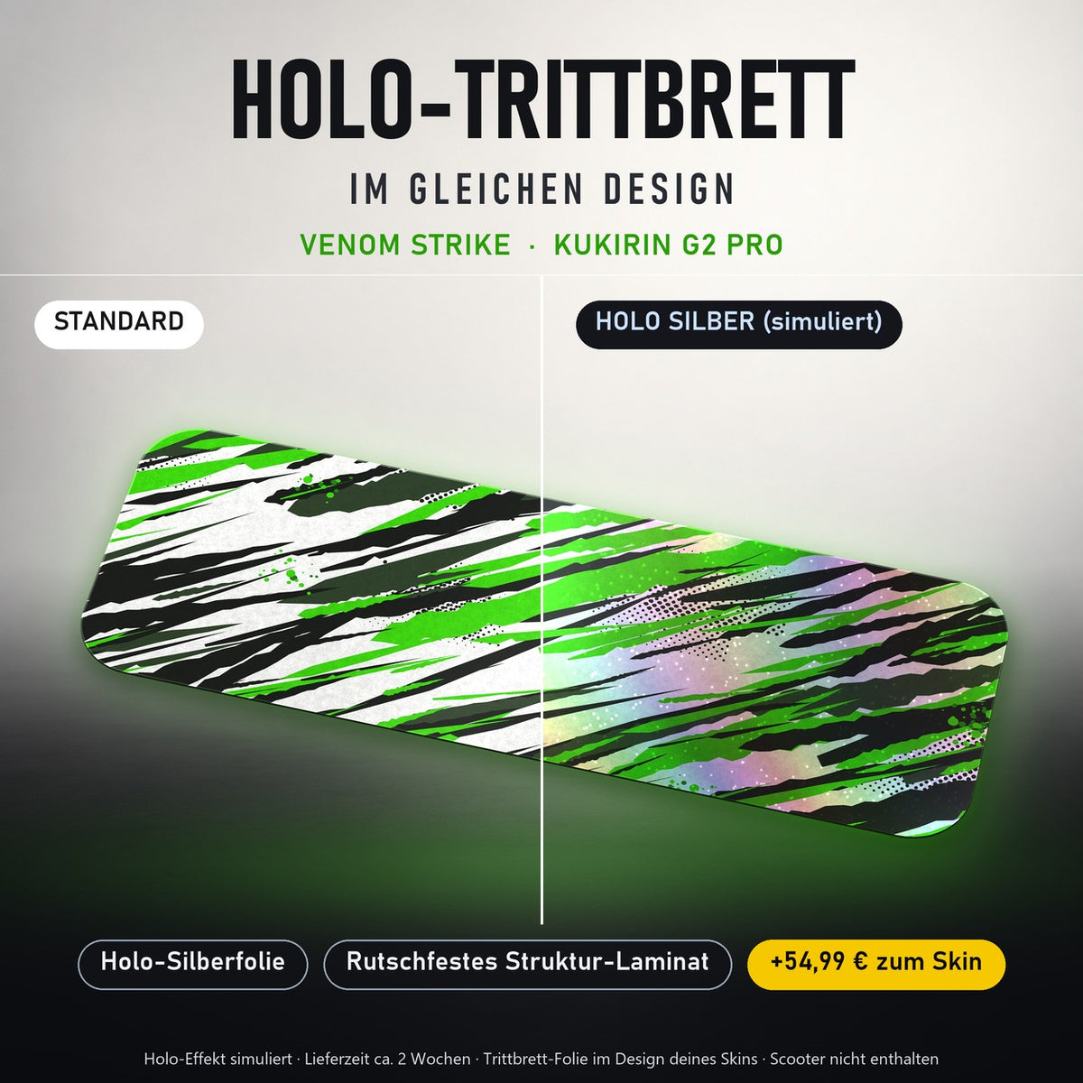 Holo-Trittbrett im gleichen Design – VENOM STRIKE für KUKIRIN G2 PRO, Holo-Effekt simuliert (+54,99 €)