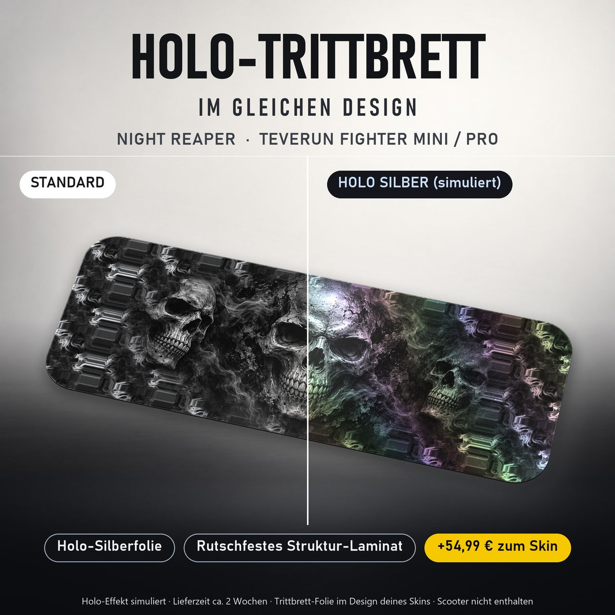 Holo-Trittbrett im gleichen Design – NIGHT REAPER für TEVERUN FIGHTER MINI / PRO, Holo-Effekt simuliert (+54,99 €)