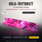 Holo-Trittbrett im gleichen Design – ATTACK ON MAGENTA für SEGWAY NINEBOT E3 / E3 PRO, Holo-Effekt simuliert (+54,99 €)