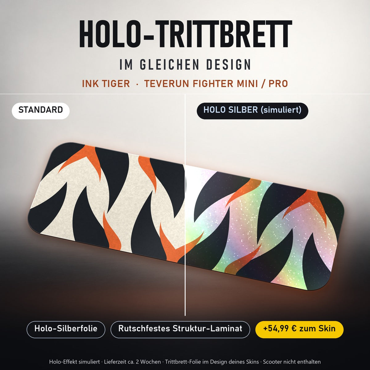 Holo-Trittbrett im gleichen Design – INK TIGER für TEVERUN FIGHTER MINI / PRO, Holo-Effekt simuliert (+54,99 €)