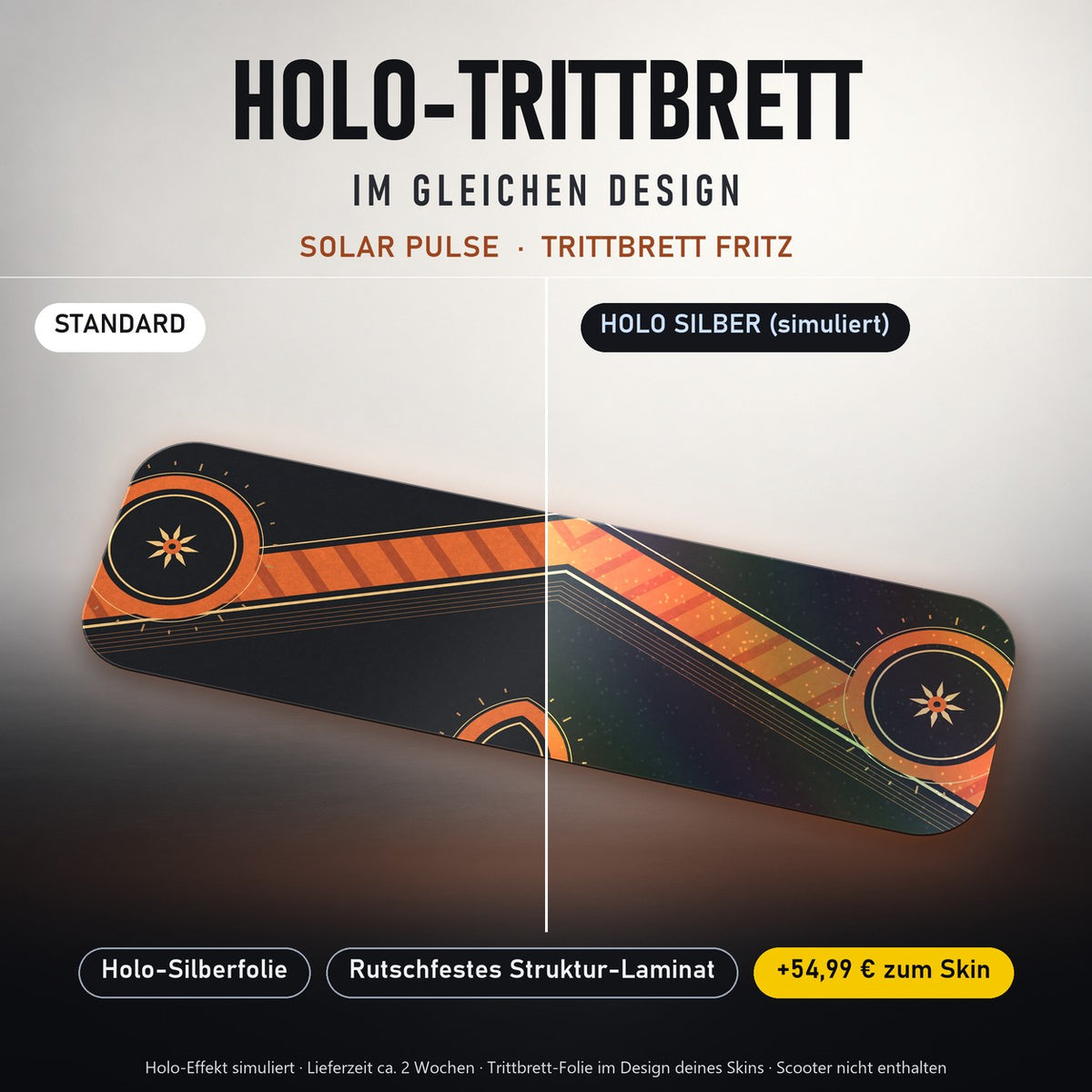 Holo-Trittbrett im gleichen Design – SOLAR PULSE für TRITTBRETT FRITZ, Holo-Effekt simuliert (+54,99 €)