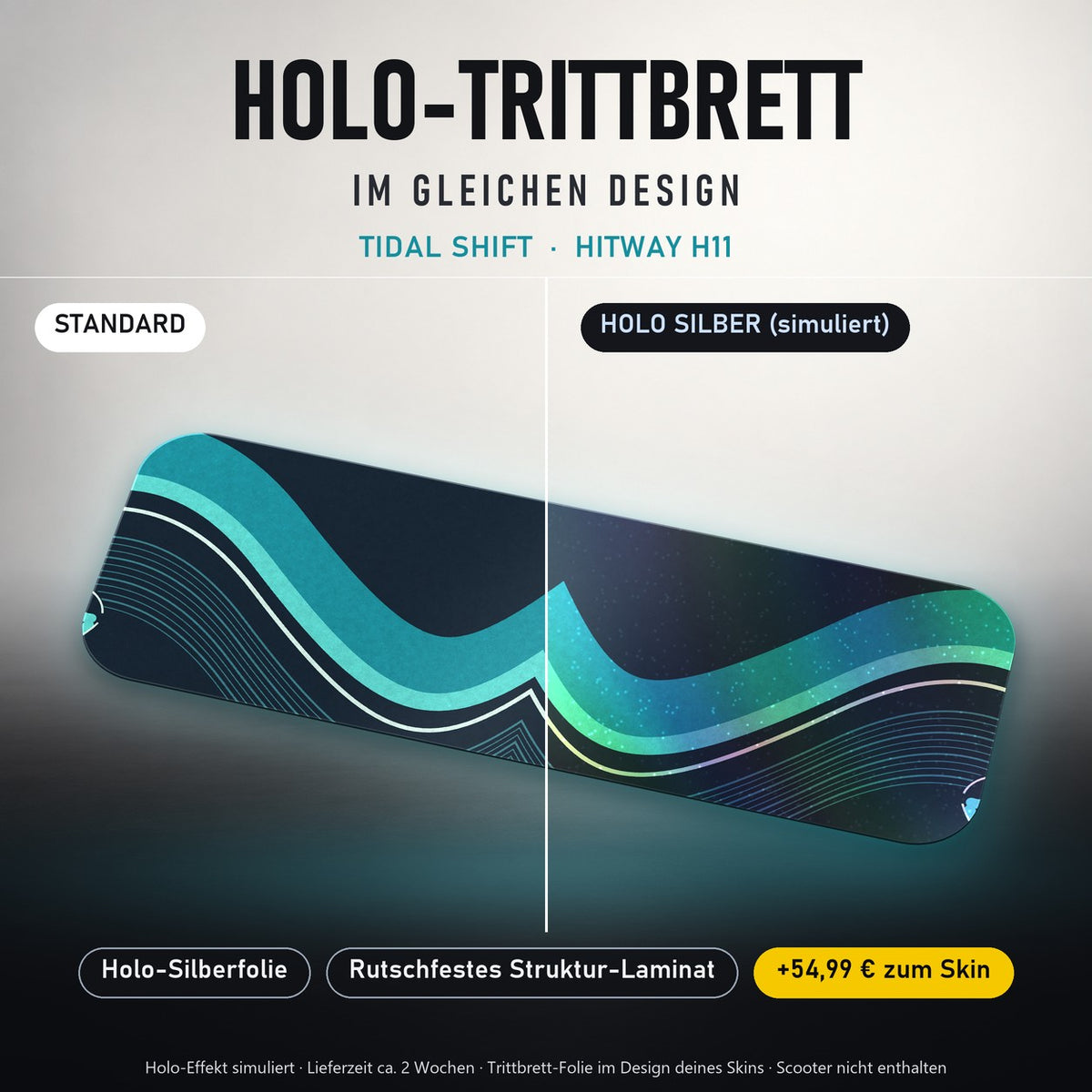Holo-Trittbrett im gleichen Design – TIDAL SHIFT für HITWAY H11, Holo-Effekt simuliert (+54,99 €)