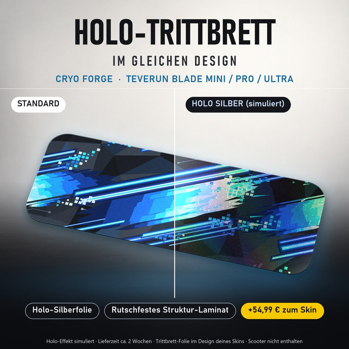 Holo-Trittbrett im gleichen Design – CRYO FORGE für TEVERUN BLADE MINI / PRO / ULTRA, Holo-Effekt simuliert (+54,99 €)