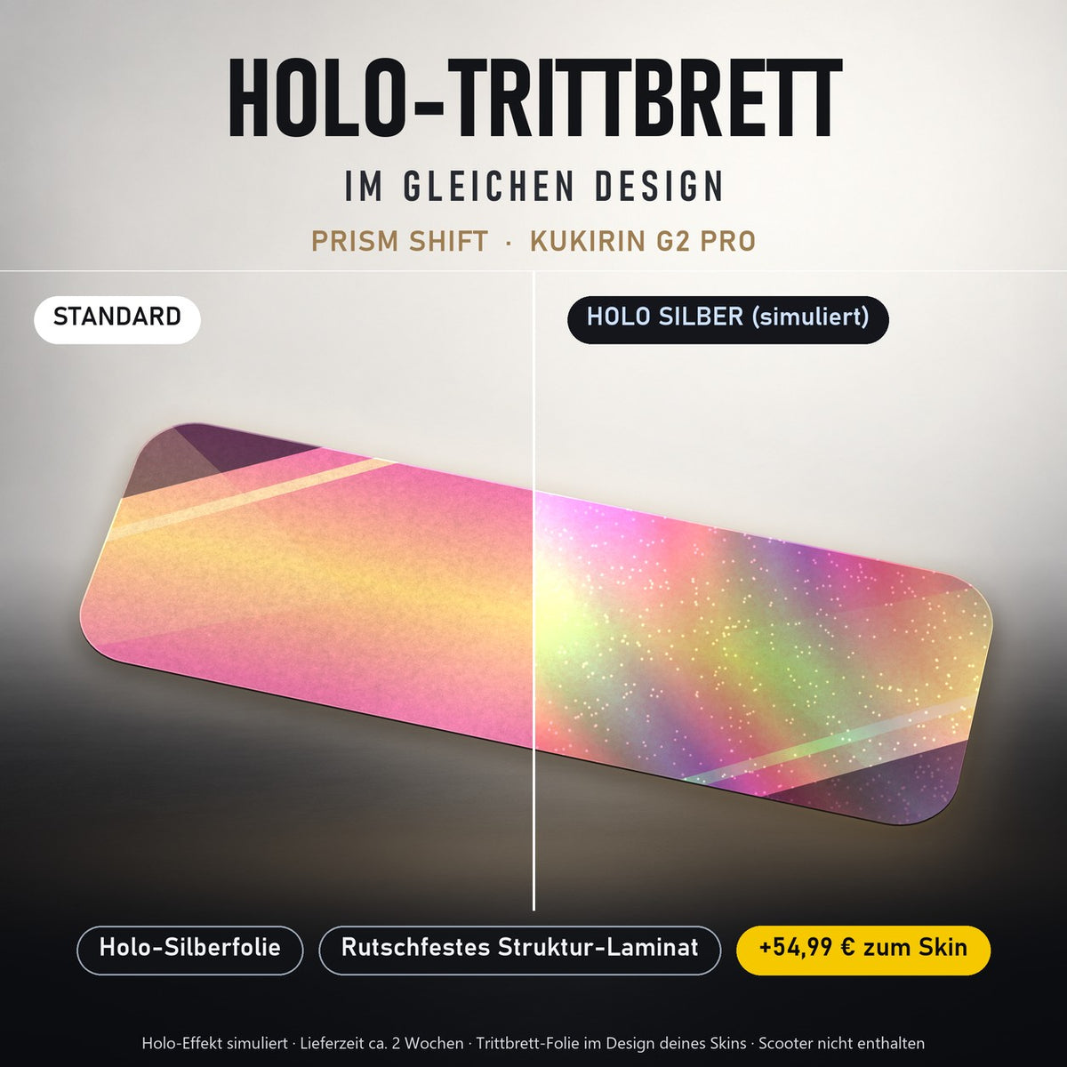 Holo-Trittbrett im gleichen Design – PRISM SHIFT für KUKIRIN G2 PRO, Holo-Effekt simuliert (+54,99 €)