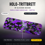 Holo-Trittbrett im gleichen Design – PURPLE CYBER CAMOUFLAGE für VSETT 10+, Holo-Effekt simuliert (+54,99 €)