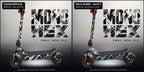 MONO HEX am VMAX NEW VX4: Standardfolie und Holo Silber im Vergleich. Holo-Effekt simuliert, Scooter nicht enthalten.