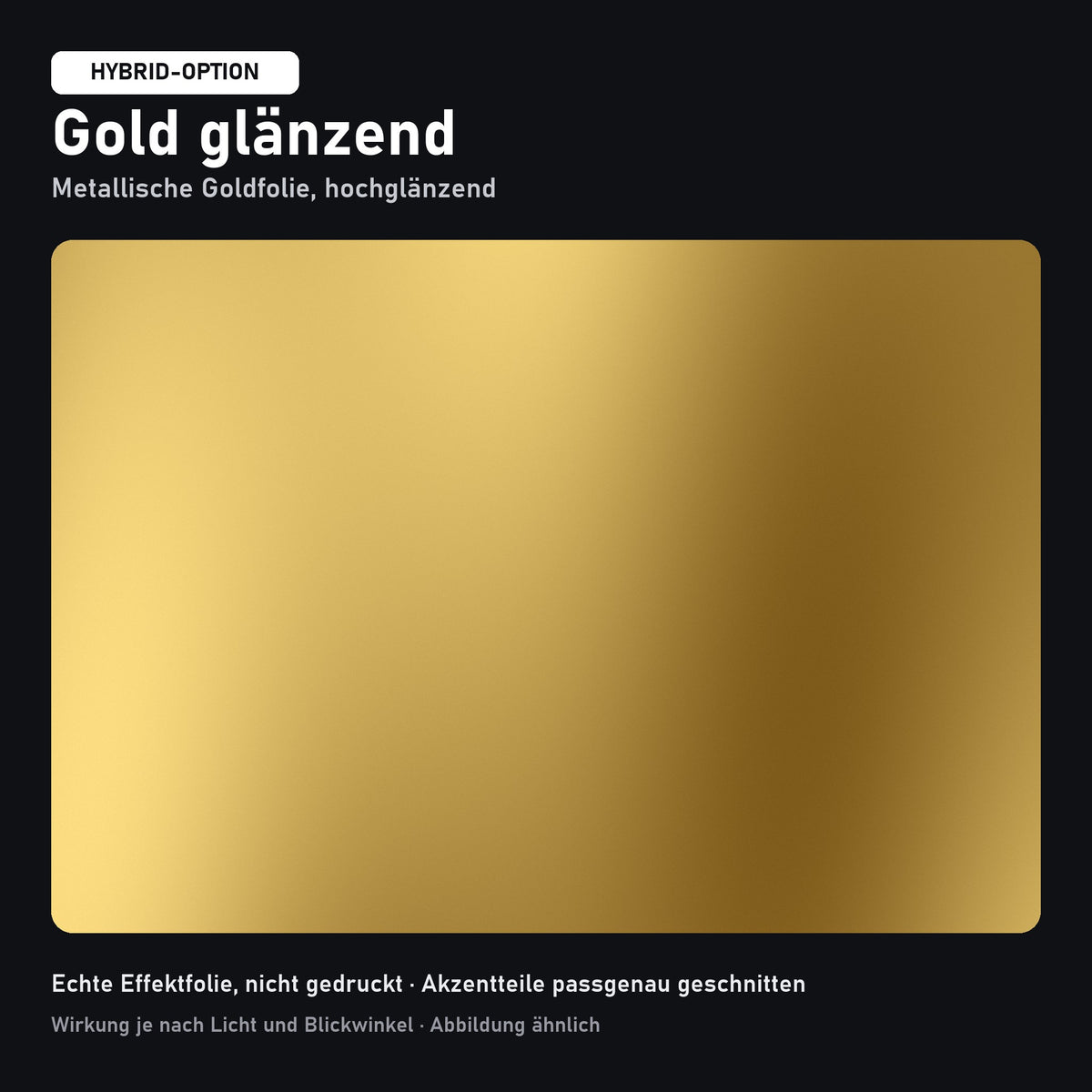 Effektfolie Gold glänzend, Abbildung ähnlich