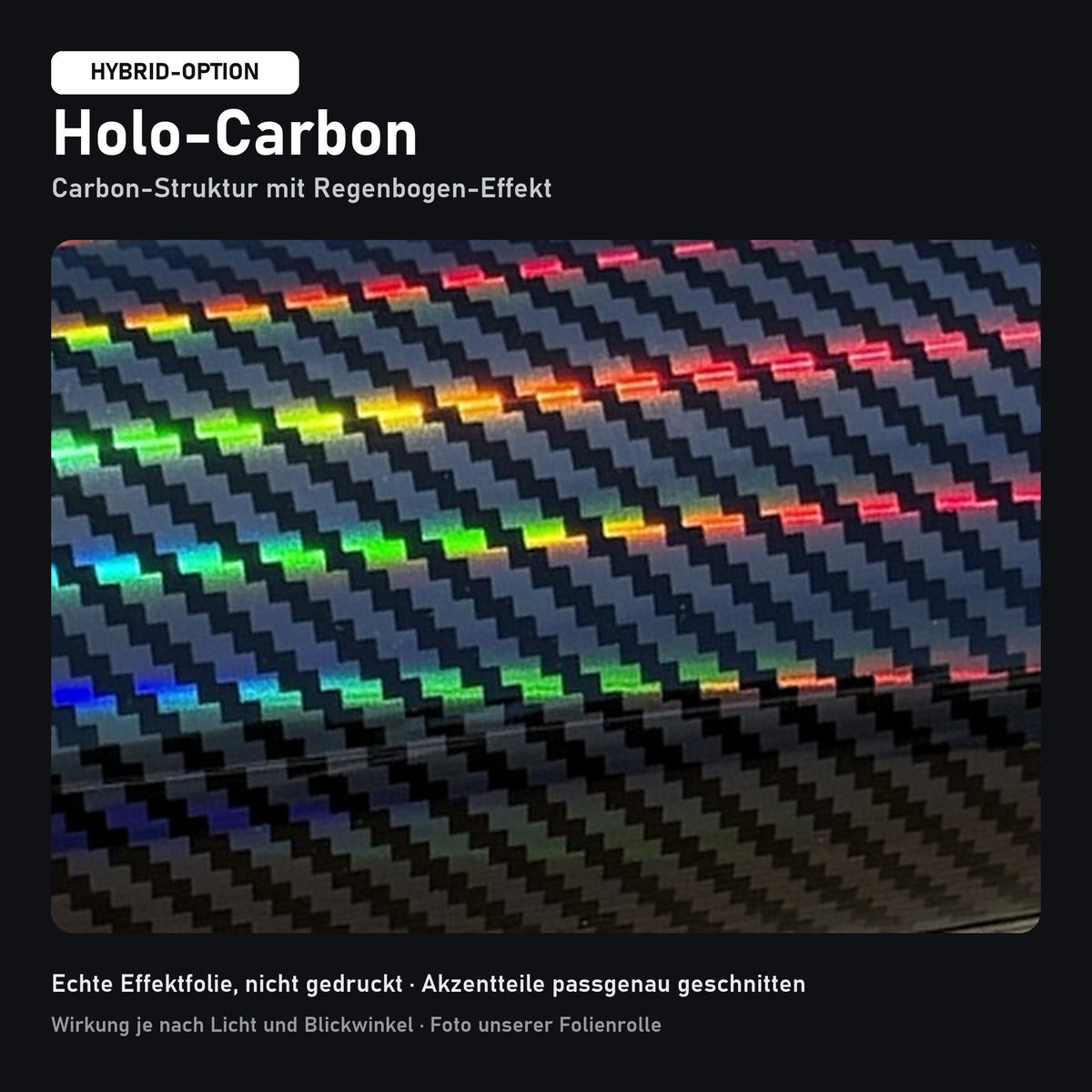 Effektfolie Holo-Carbon, Foto der Folienrolle