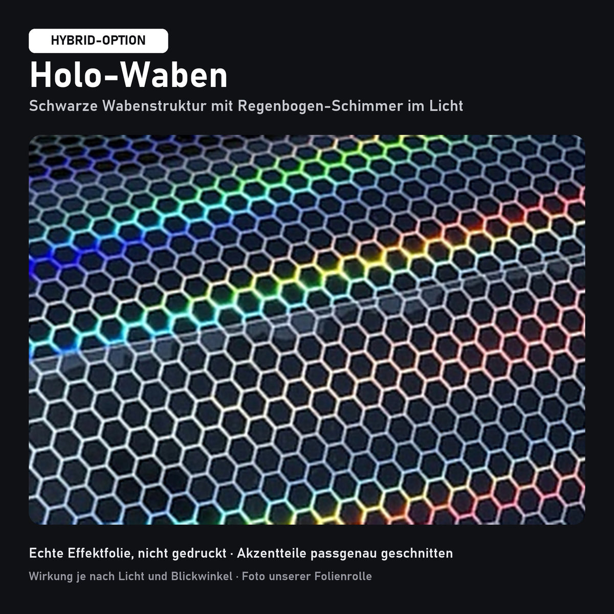 Effektfolie Holo-Waben, Foto der Folienrolle