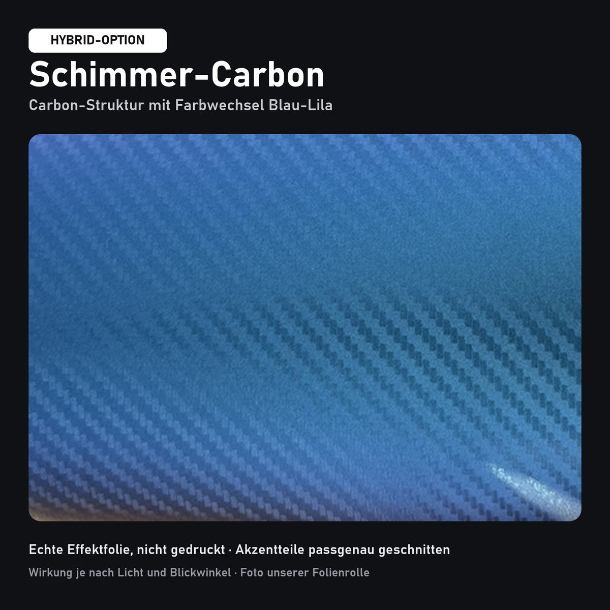 Effektfolie Schimmer-Carbon, Foto der Folienrolle
