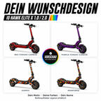 IO HAWK Elite X 1.0 / 2.0 Custom-Skin – Dein Wunschdesign. Reifenaufkleber separat erhältlich.