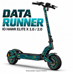 IO HAWK ELITE X 1.0 / 2.0 SKIN | DATA RUNNER – Designvisualisierung; Scooter nicht enthalten. Reifenaufkleber separat erhältlich.