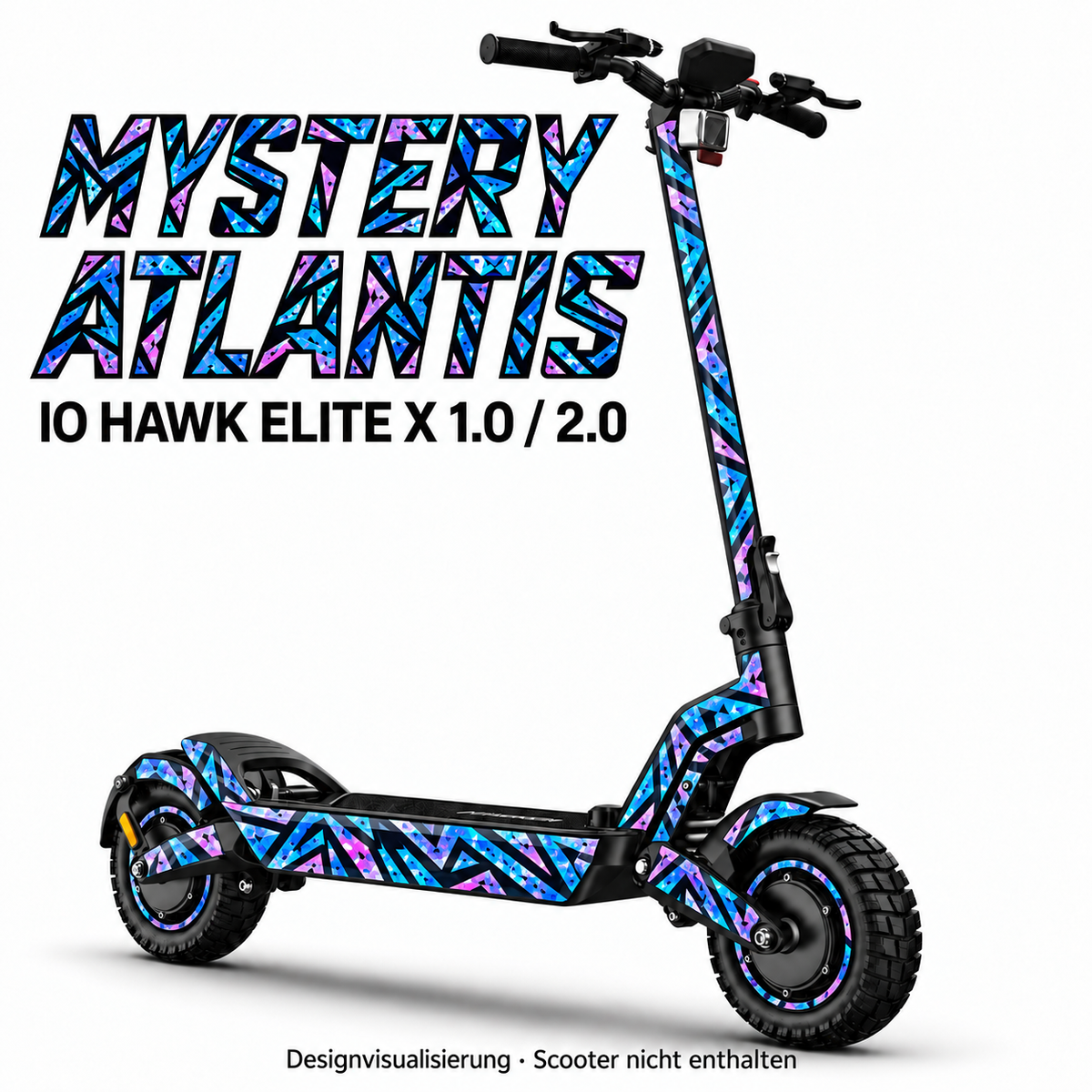 IO HAWK Elite X 1.0 / 2.0 MYSTERY ATLANTIS. Reifenaufkleber separat erhältlich.