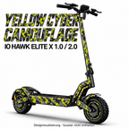 IO HAWK Elite X 1.0 / 2.0 YELLOW CYBER CAMOUFLAGE. Reifenaufkleber separat erhältlich.