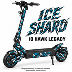 IO HAWK LEGACY SKIN | ICE SHARD – Designvisualisierung; Scooter nicht enthalten. Reifenaufkleber separat erhältlich.