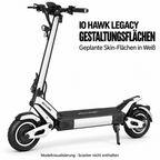 IO HAWK Legacy – Gestaltungsflächen; Scooter nicht enthalten. Reifenaufkleber separat erhältlich.