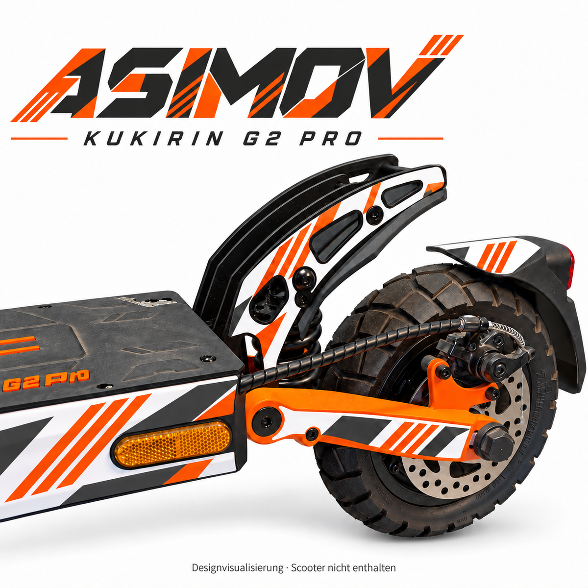 Kukirin G2 Pro ASIMOV Skin – Heck und Hinterrad
